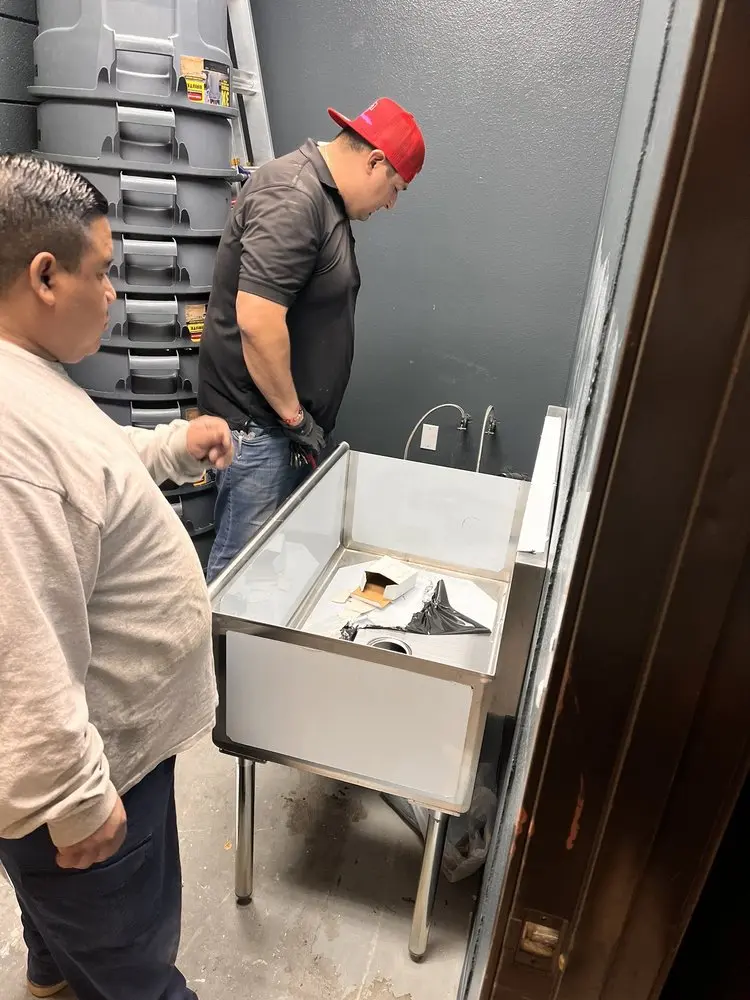 Commercial plumbing and sink installation in Topsey